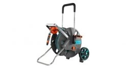 Enrouleur de tuyeau de jardin Gardena - Set dévidoir Aquaroll L Easy équipé - 50 m - 18522-20